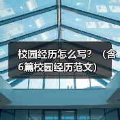 校园经历怎么写?(含6篇校园经历范文)(图2) 校园经历怎么写?(含6篇校园经历范文)(图2)