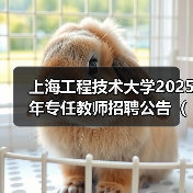 上海工程技术大学2025年专任教师招聘公告（第二批）（图1）