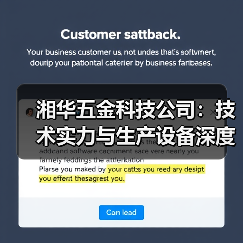 湘华五金科技公司：技术实力与生产设备深度解析（图1）