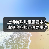 上海特殊儿童康复中心康复治疗师岗位要求详解(图1) 上海特殊儿童康复中心康复治疗师岗位要求详解(图1)