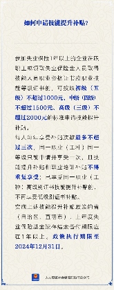 [技能提升补贴怎么申请？资格条件、补贴标准、次数限制及享受规则一览（截至2024年底）](图1)