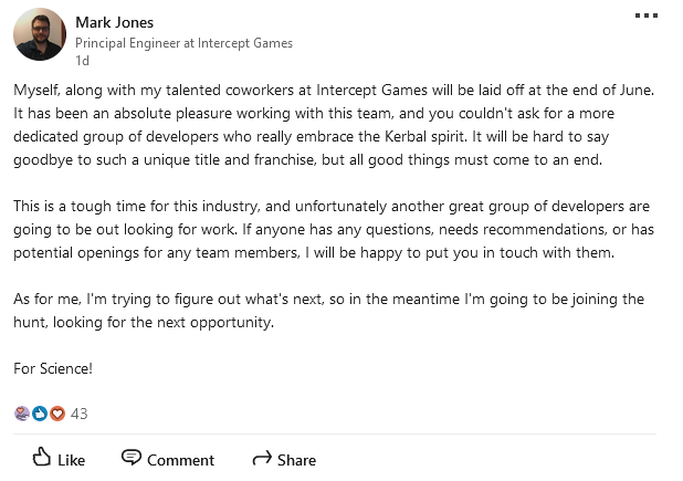 《坎巴拉太空计划2》开发商团队面临裁员，游戏未来更新成疑(图3)